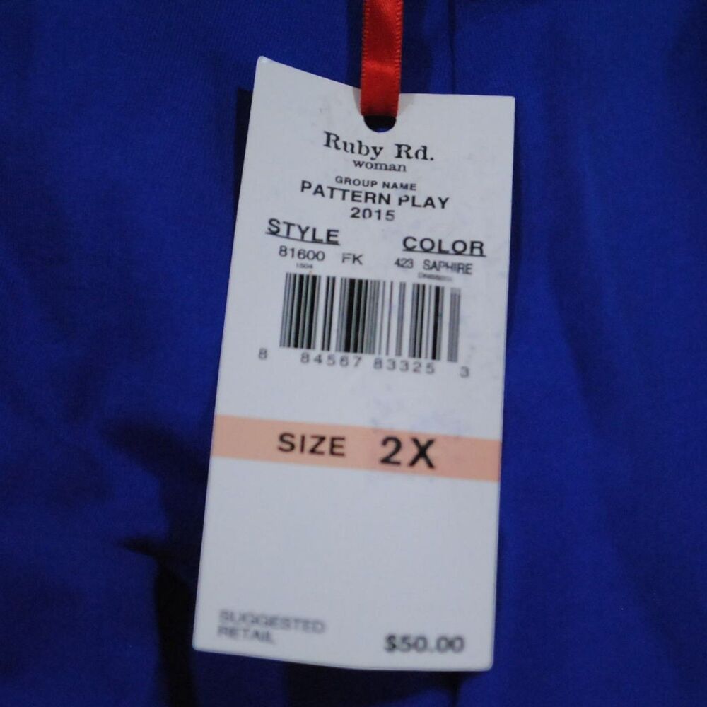 Ruby Rd Pattern Play Blue Pant 2XL - Picture 4 of 5